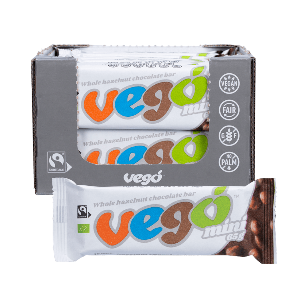Vego Whole Hazelnut Chocolate Bar Mini 20x65g