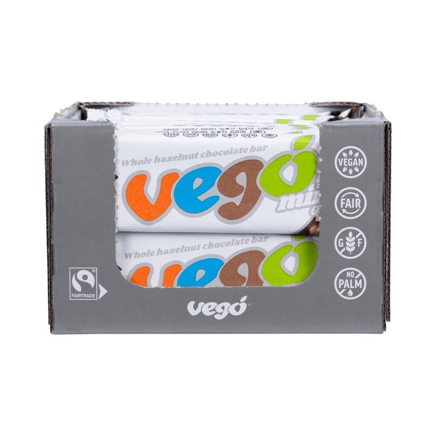 Vego Whole Hazelnut Chocolate Bar Mini 20x65g