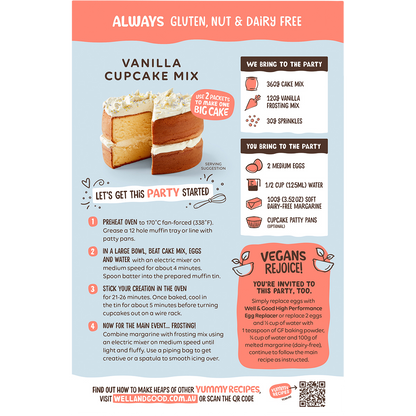 Vanilla Cupcake Mix with Icing & Sprinkles