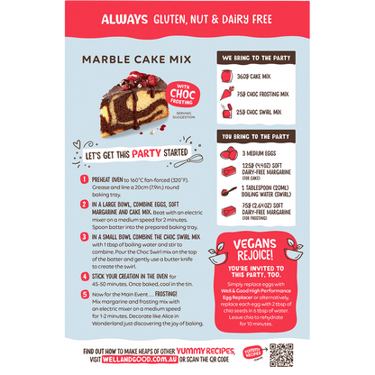 Marble Cake Mix with Choc Frosting