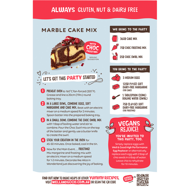 Marble Cake Mix with Choc Frosting