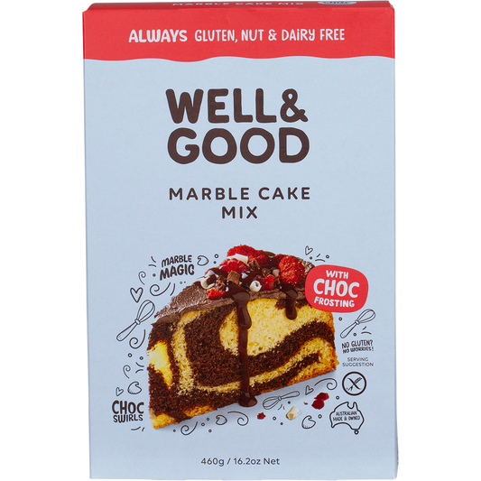 Marble Cake Mix with Choc Frosting