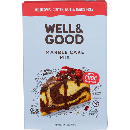 Marble Cake Mix with Choc Frosting