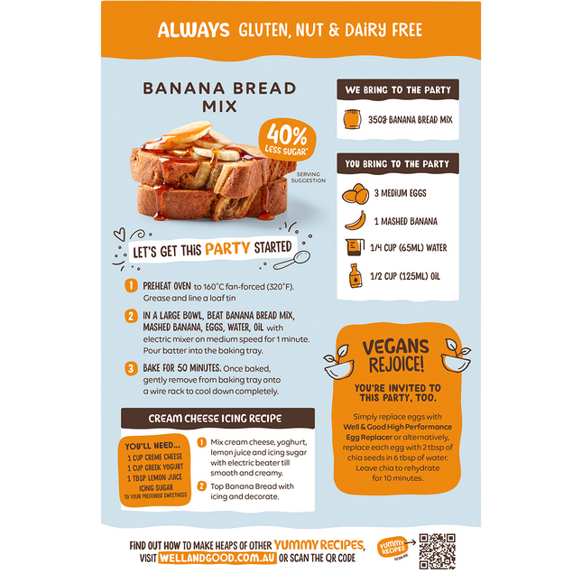 Banana Bread Mix 40% Less Sugar