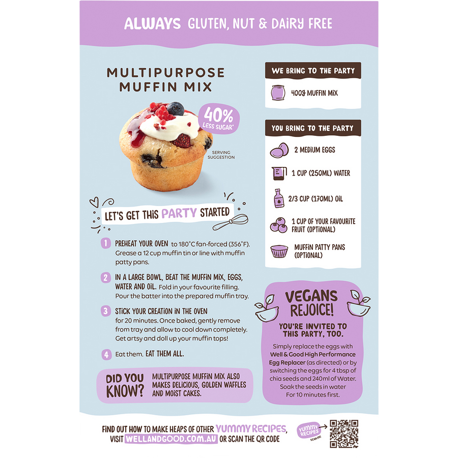 Multipurpose Muffin Mix 40% Less Sugar