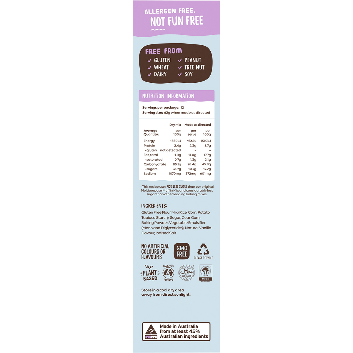 Multipurpose Muffin Mix 40% Less Sugar