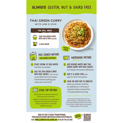 Thai Green Curry with Low GI Rice