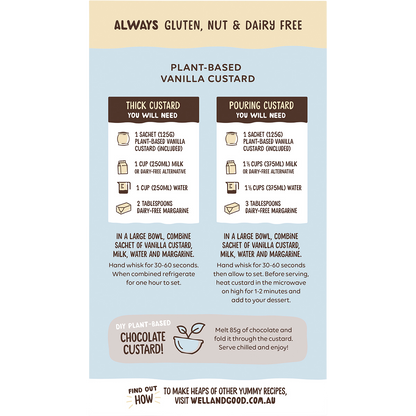 Plant Based Vanilla Custard Powder