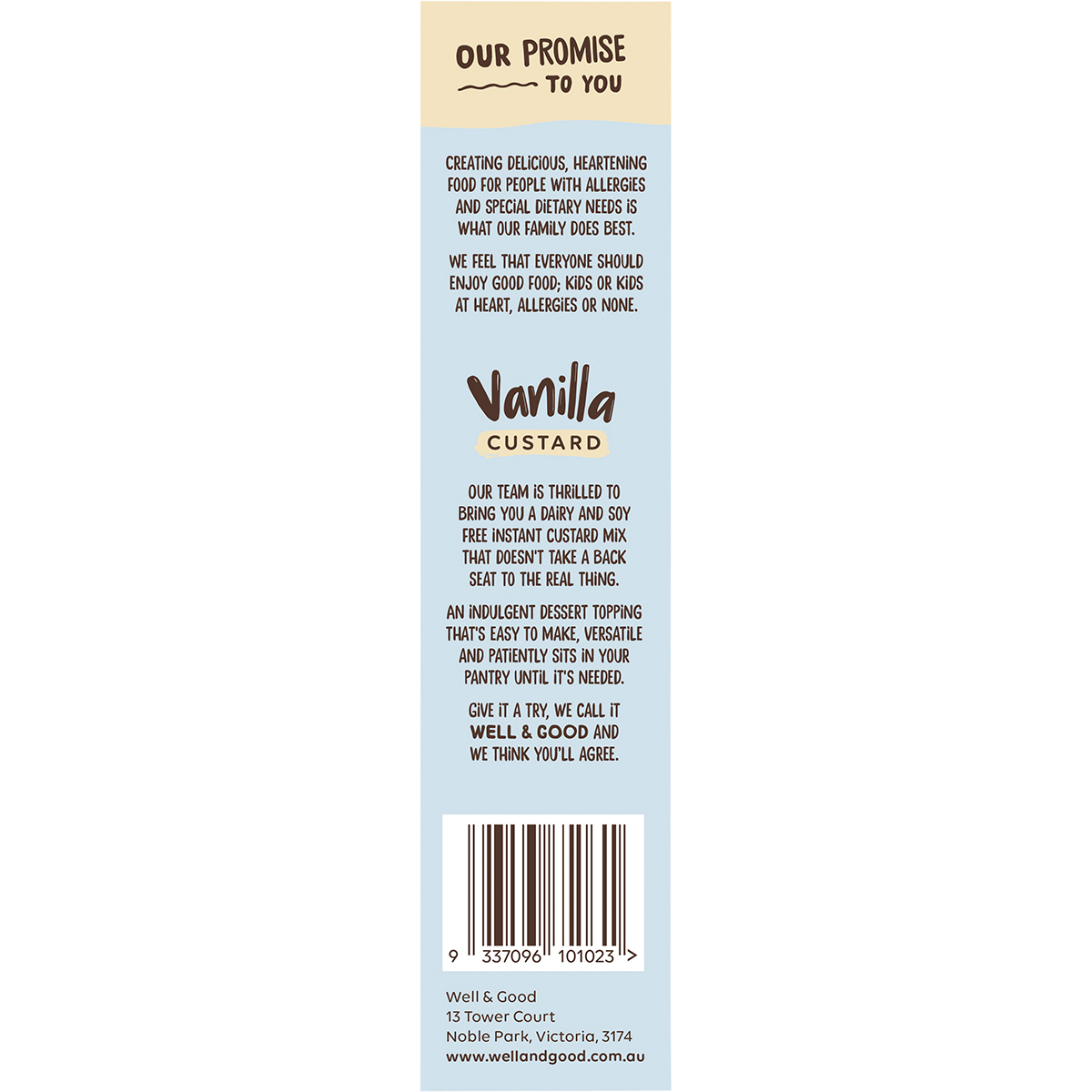 Plant Based Vanilla Custard Powder