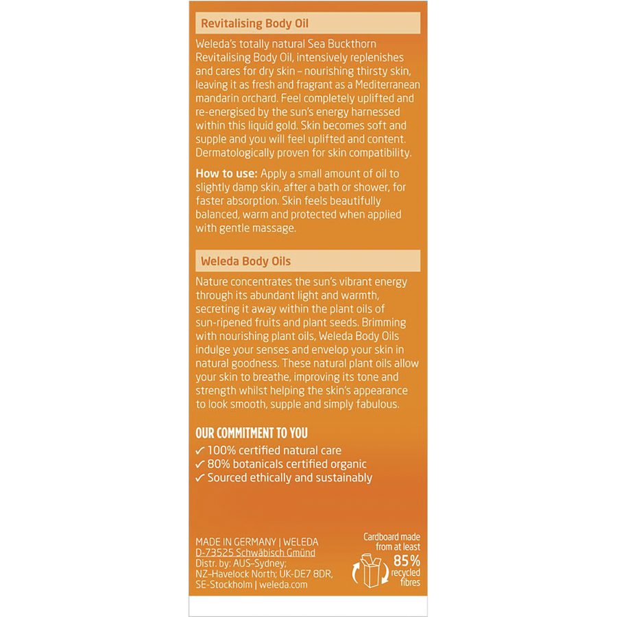 Revitalising Body Oil Sea Buckthorn
