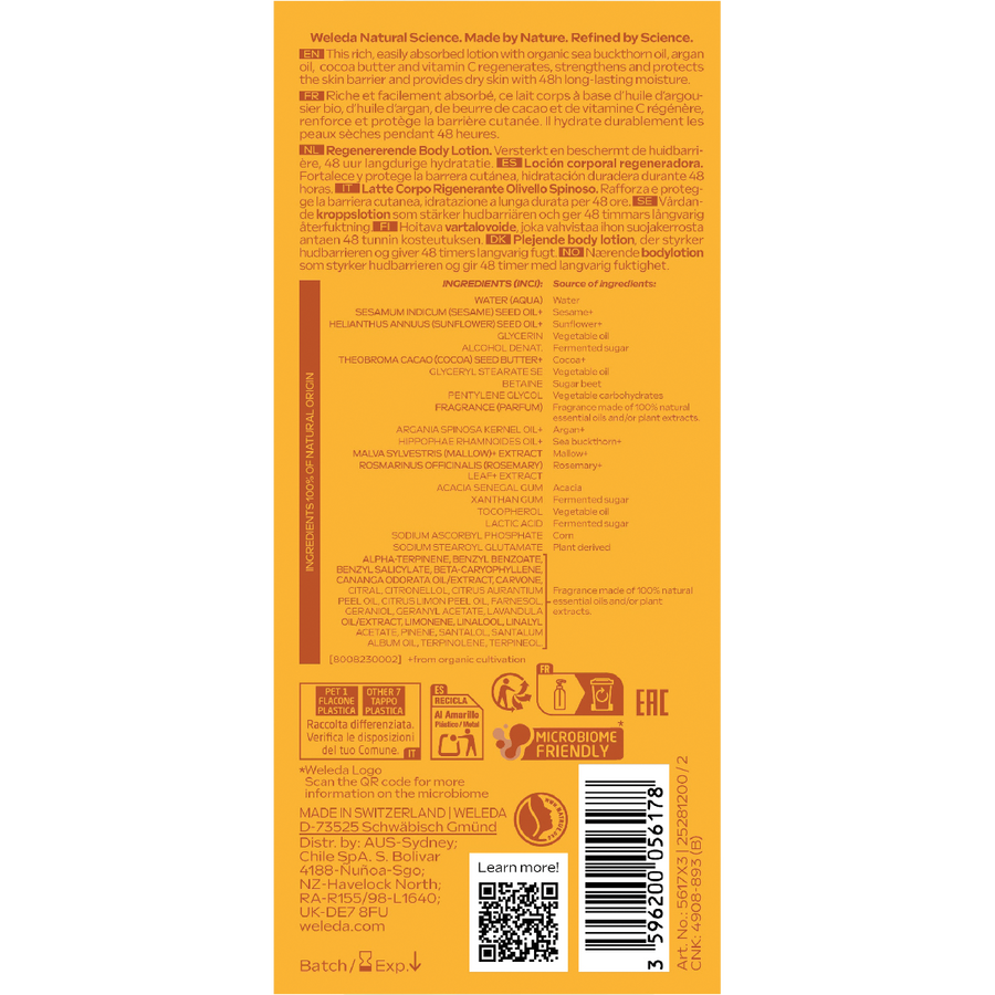WELEDA Regenerating Body Lotion Sea Buckthorn