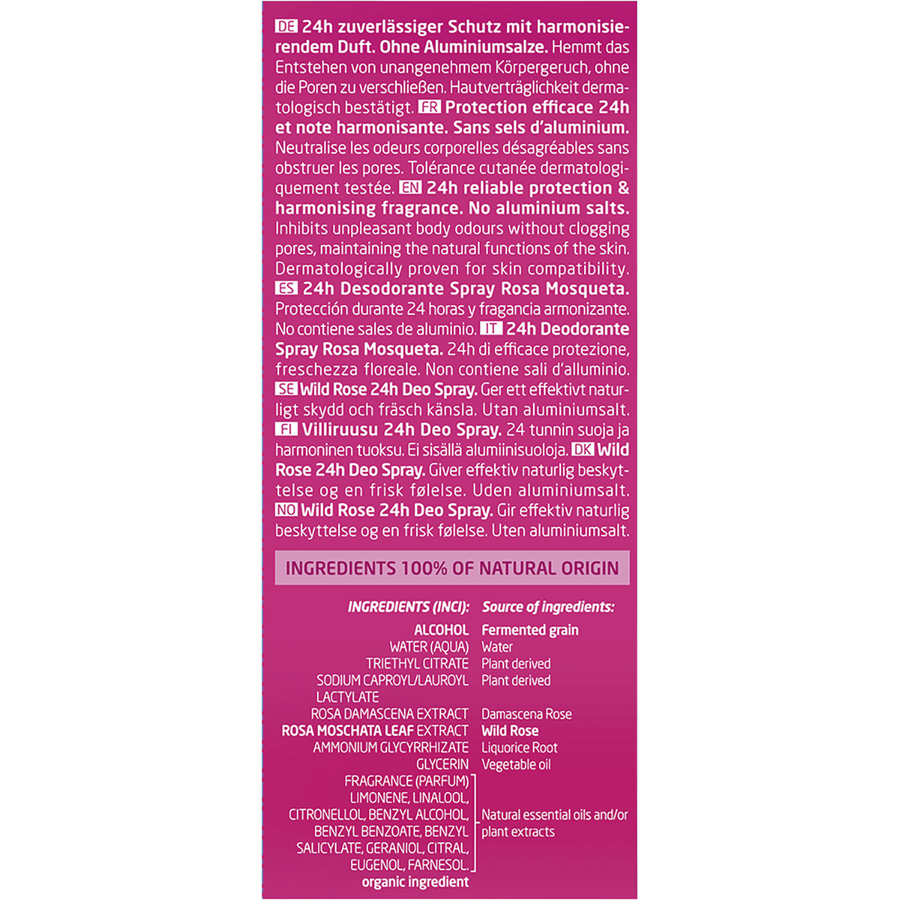 Deo Spray Floral Fresh Wild Rose