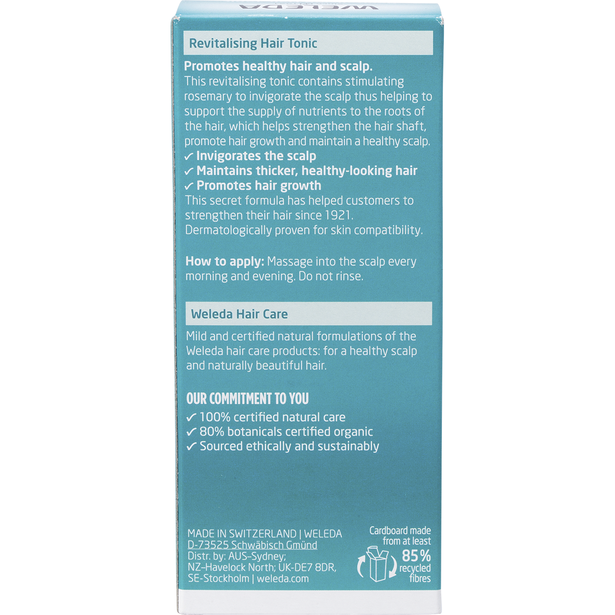 Revitalising Hair Tonic Rosemary