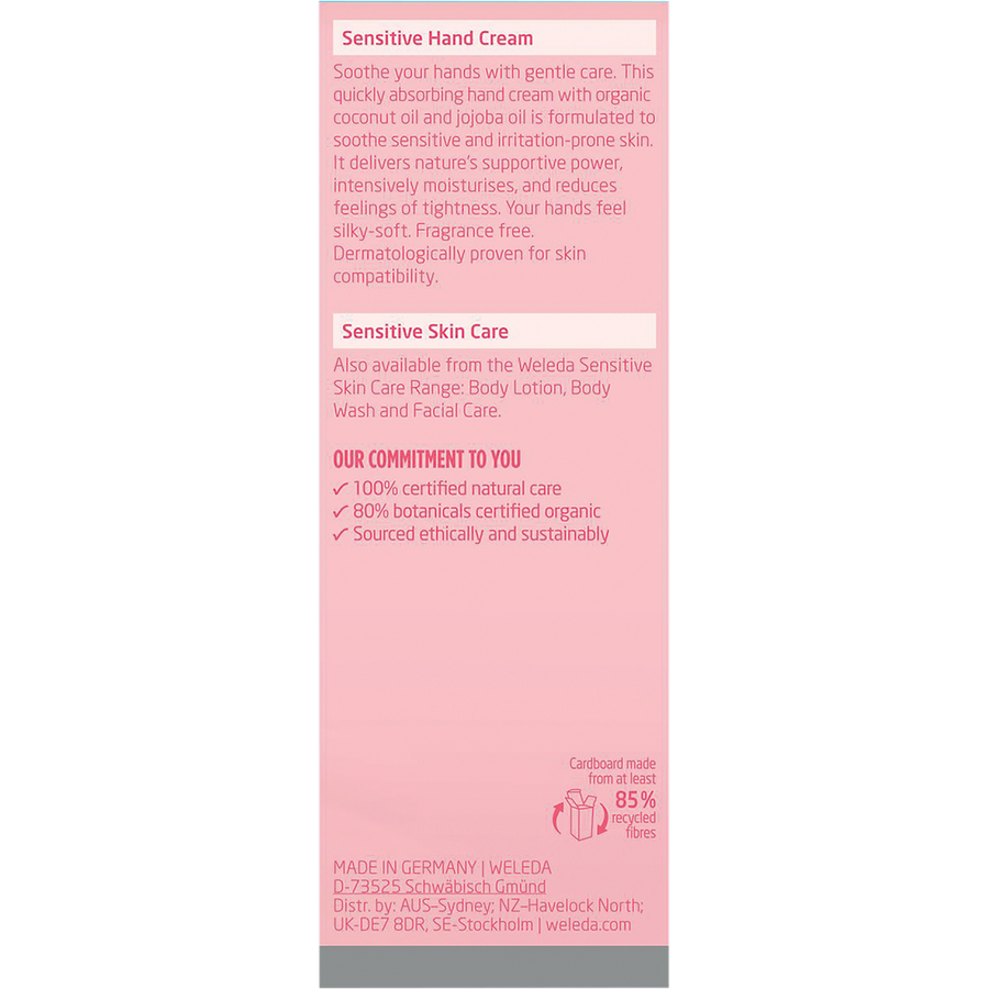 Sensitive Hand Cream Fragrance Free