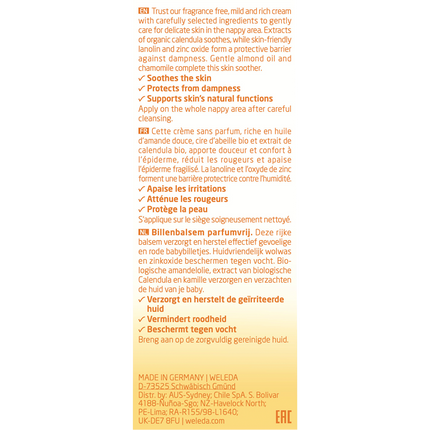 Baby Nappy Change Cream Calendula Fragrance Free