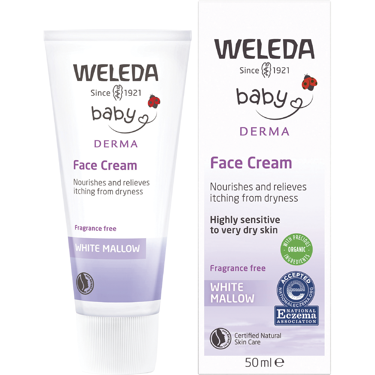 Baby Derma Face Cream White Mallow Fragrance Free