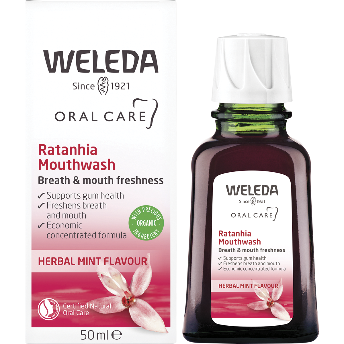 Mouthwash Ratanhia Herbal Mint Flavour