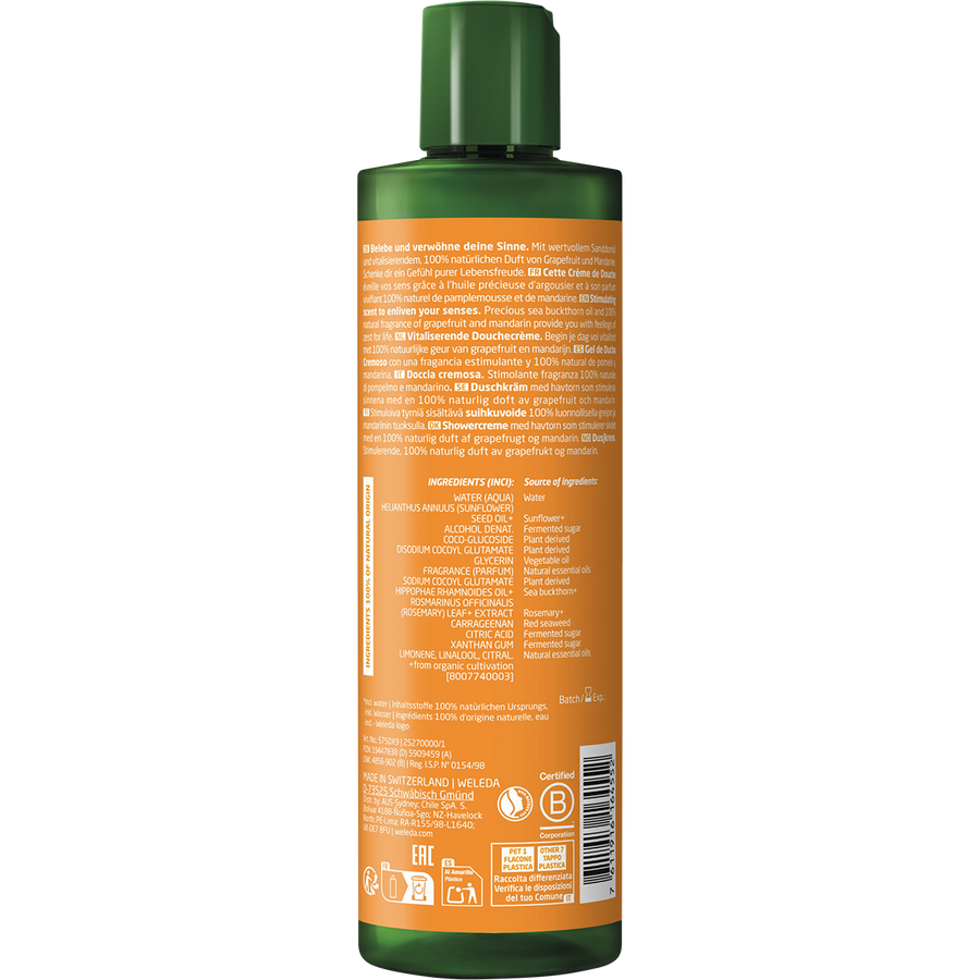 Vitality Shower Cream Sea Buckthorn