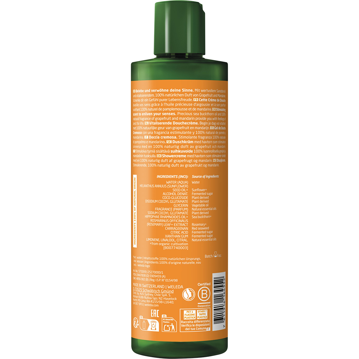 Vitality Shower Cream Sea Buckthorn