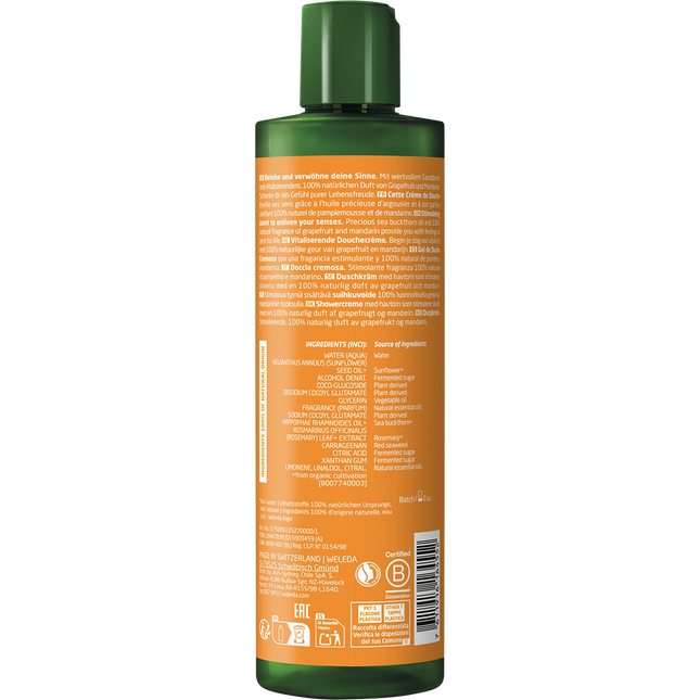 Vitality Shower Cream Sea Buckthorn
