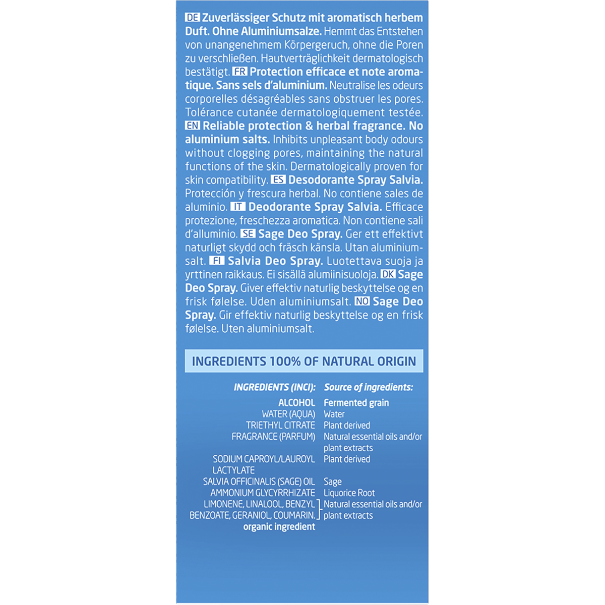 Deo Spray Herbal Fresh Sage