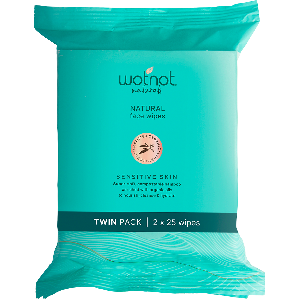 Natural Face Wipes Sensitive Twin Pack