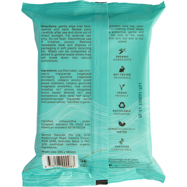 Natural Face Wipes Sensitive