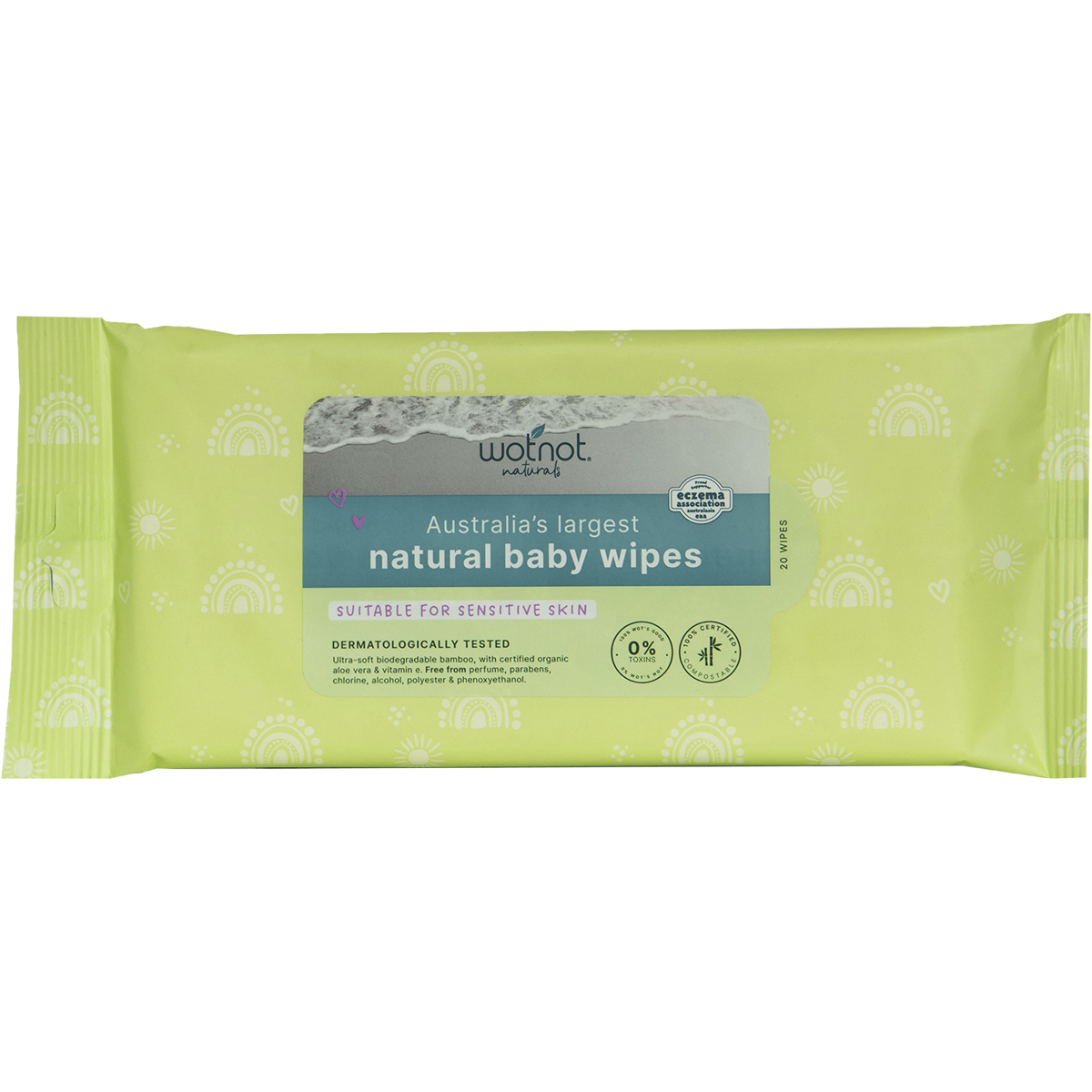 Natural Baby Wipes for Case Refill Pack