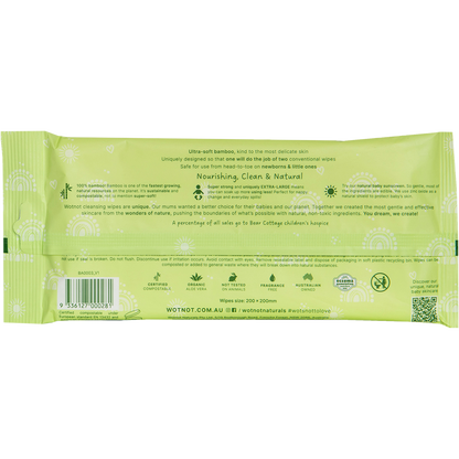 Natural Baby Wipes for Case Refill Pack
