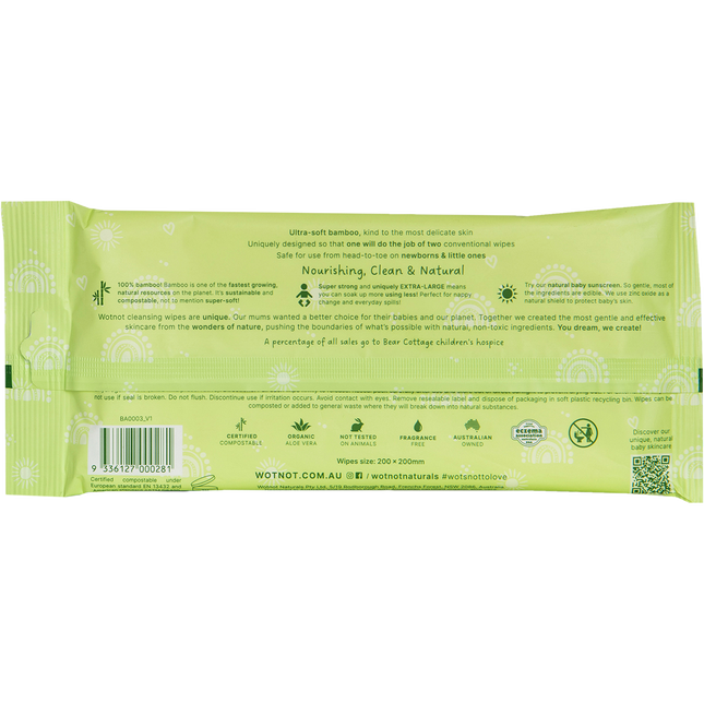 Natural Baby Wipes for Case Refill Pack