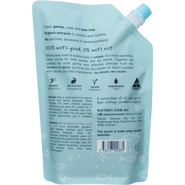 Baby Wash & Bubble Bath Refill Pack For Sensitive Skin