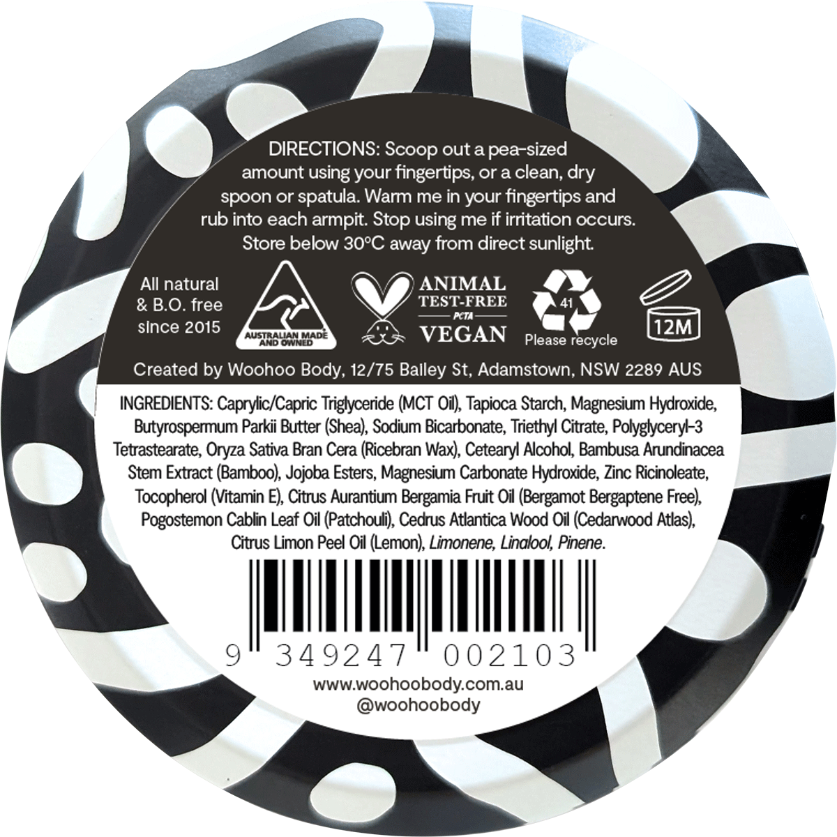 Deodorant Paste Tin Tux Extra Strength