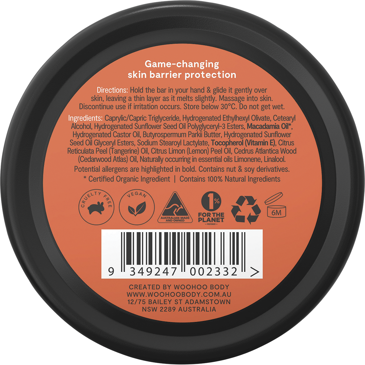 Bestie Solid Body Moisturiser Tin Dry Skin & Tattoo Care