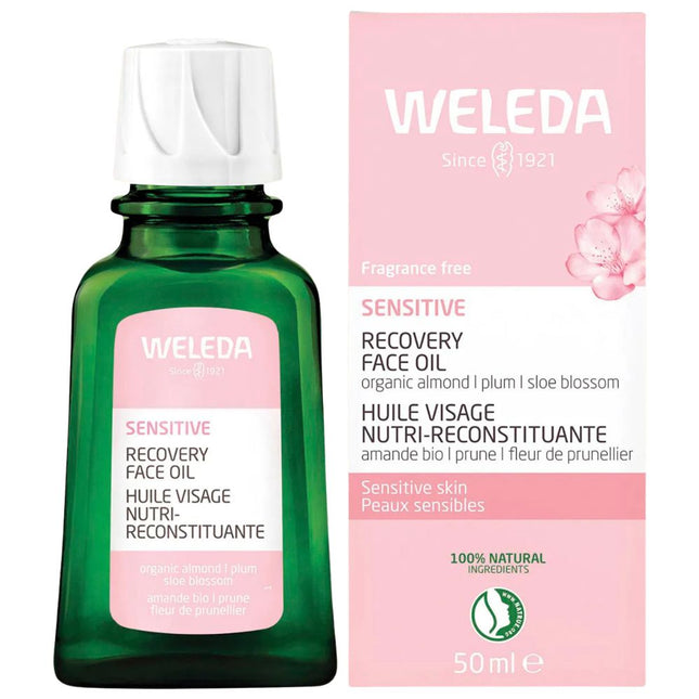 Weleda Sensitive Recovery Face Oil 50ml bottle, fragrance-free for sensitive skin
