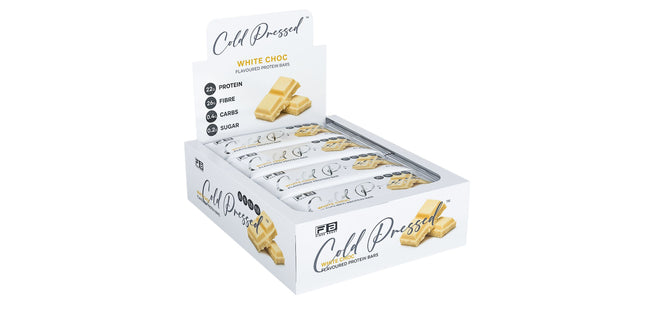 Fibre Boost Cold Pressed White Choc flavoured Protein Bar
