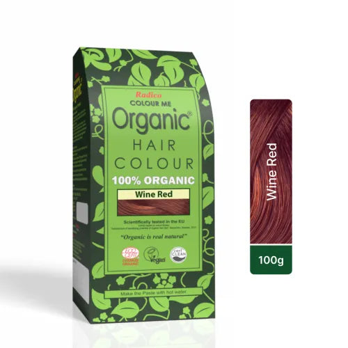 Radico organic hair colour in wine red shade 100g
