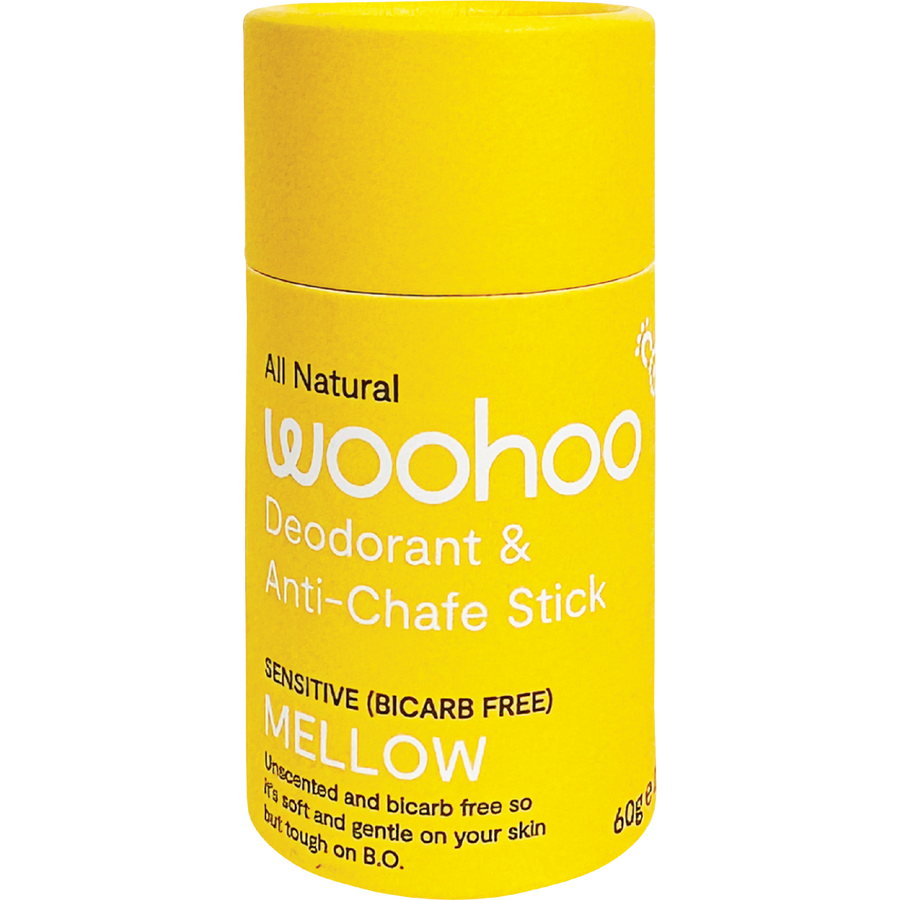 Woohoo Body Mellow Sensitive bicarb free deodorant stick aluminium free natural deodorant Australia for sensitive skin