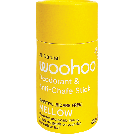 Woohoo Body Mellow Sensitive bicarb free deodorant stick aluminium free natural deodorant Australia for sensitive skin
