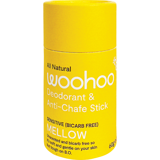 Woohoo Body Mellow Sensitive bicarb free deodorant stick aluminium free natural deodorant Australia for sensitive skin