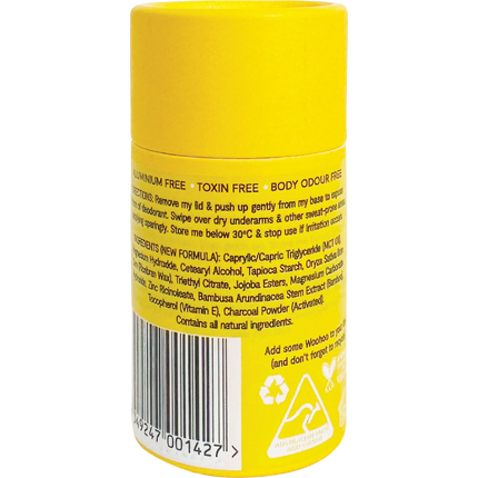 Woohoo Body Mellow Sensitive natural deodorant stick aluminium free deodorant organic deodorant Australia gentle formula