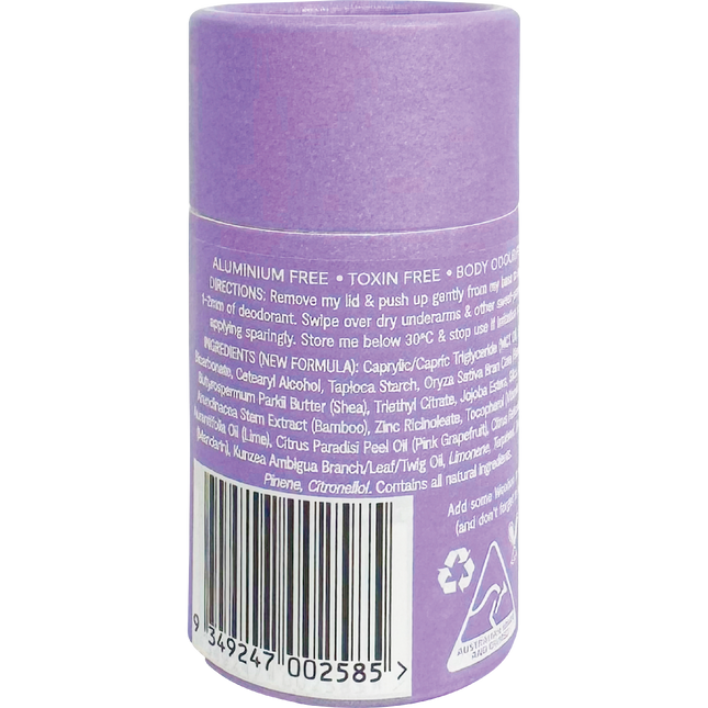 Woohoo Body Pop Extra Strength aluminium free deodorant natural deodorant stick Australia strong odour protection deodorant