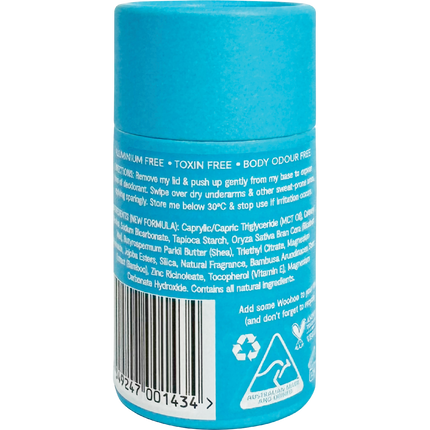 Woohoo Body Surf aluminium free deodorant stick natural deodorant Australia organic deodorant for daily freshness