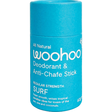 Woohoo Body Surf regular strength natural deodorant stick aluminium free deodorant Australia everyday odour protection