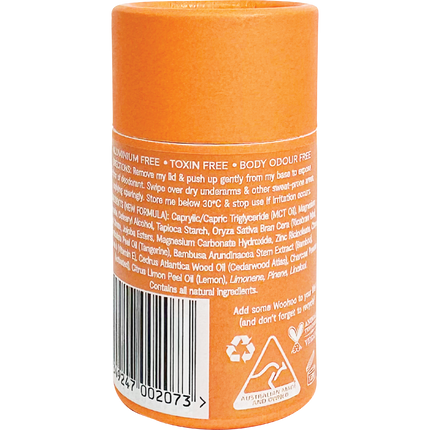 Woohoo Body Tango Sensitive natural deodorant stick aluminium free deodorant for sensitive skin made in Australia