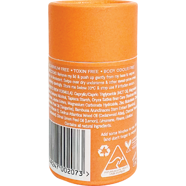 Woohoo Body Tango Sensitive natural deodorant stick aluminium free deodorant for sensitive skin made in Australia
