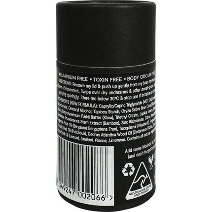 Woohoo Body Tux Extra Strength aluminium free deodorant natural deodorant stick Australia strong odour protection