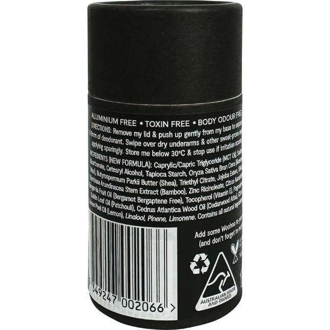 Woohoo Body Tux Extra Strength aluminium free deodorant natural deodorant stick Australia strong odour protection