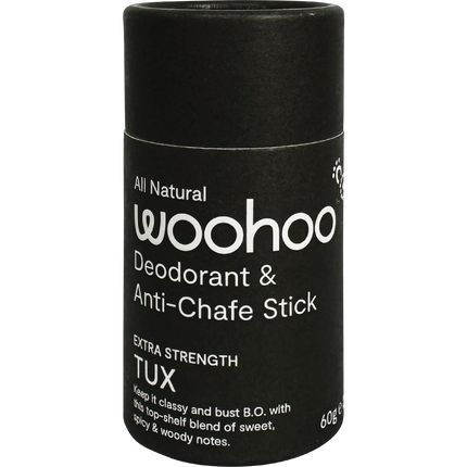 Woohoo Body Tux Extra Strength natural deodorant stick aluminium free deodorant Australia long lasting deodorant protection