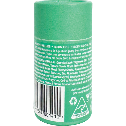 Woohoo Body Wild aluminium free deodorant stick natural deodorant Australia organic deodorant for daily freshness
