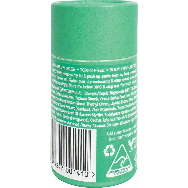 Woohoo Body Wild aluminium free deodorant stick natural deodorant Australia organic deodorant for daily freshness
